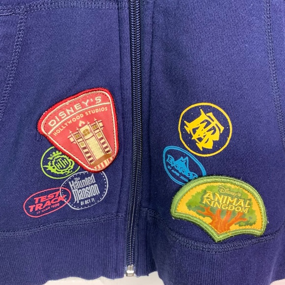 Girl’s Disney Full Zip Hooded Sweatshirt w/Patches - Picture 6 of 14